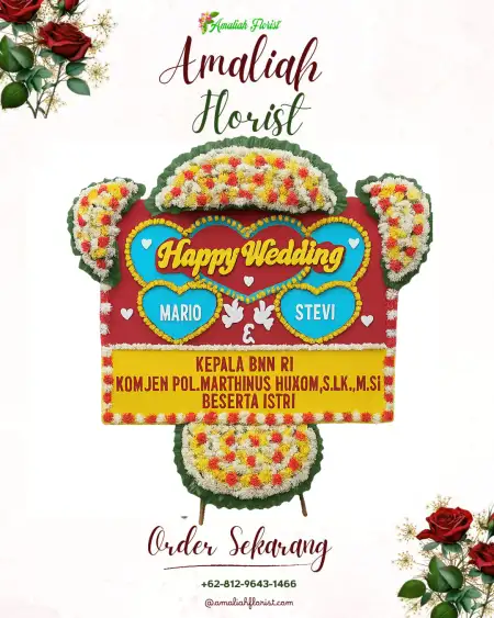Papan Bunga Pernikahan Gunturmekar